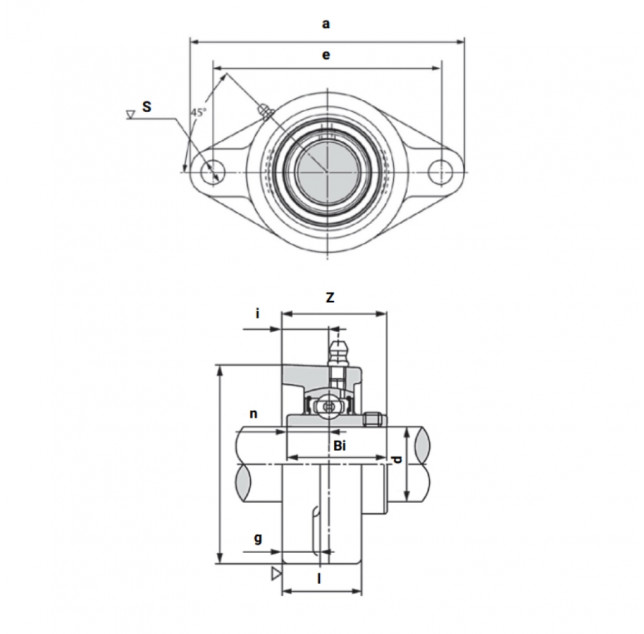 Подшипниковый узел UCFL205 TECHNIX