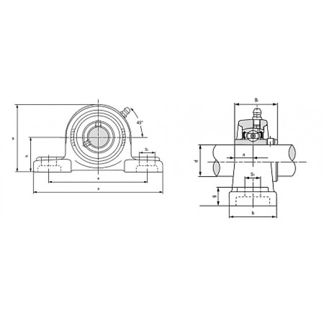 Подшипниковый узел UCP312 LIGHT TECHNIX