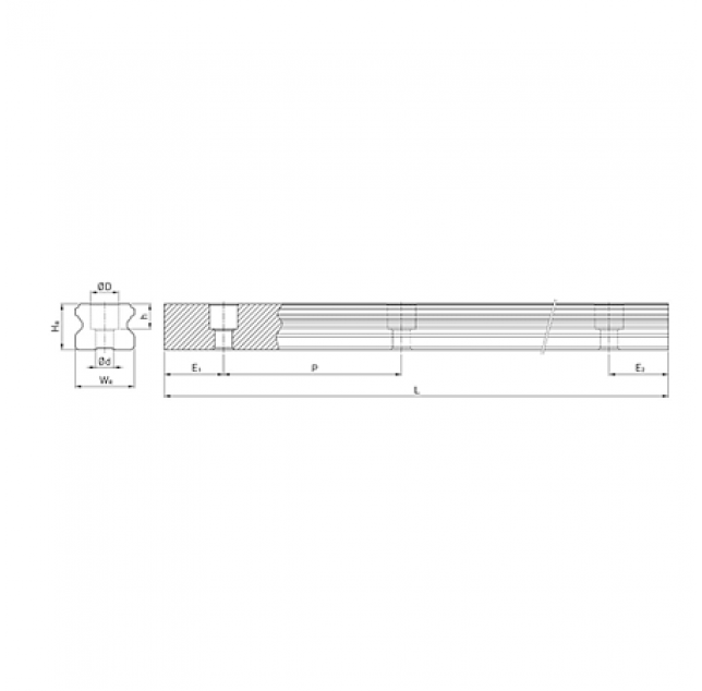 Направляющая HGR35RH L=400 см линейная TECHNIX