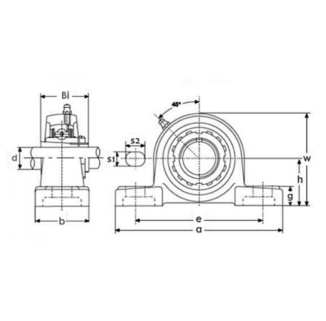 Подшипниковый узел UKP215 LIGHT TECHNIX