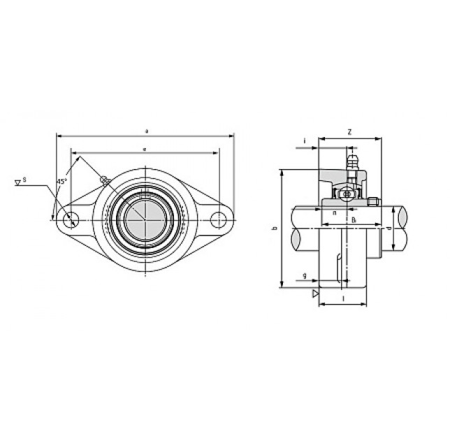 Подшипниковый узел UCFL204 LIGHT TECHNIX