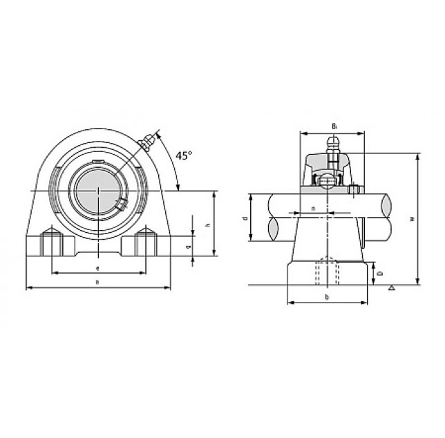 Подшипниковый узел UCPA204 LIGHT TECHNIX