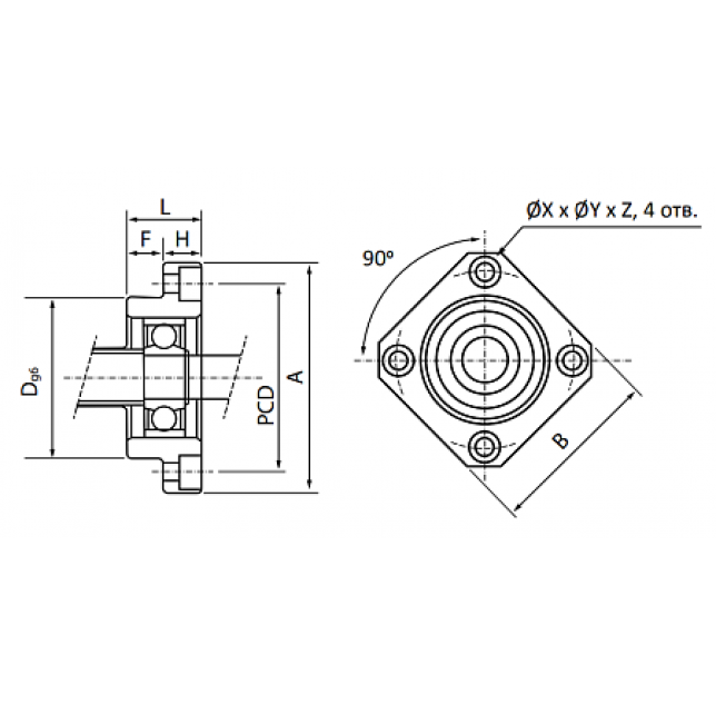 Опора ШВП FF15 TECHNIX