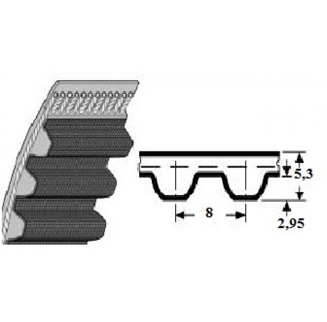 Зубчатые полиуретановые ремни CONTI SYNCHROBELT STD S8M