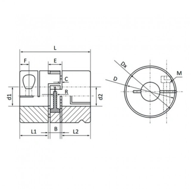 Муфта соединительная JC25-C (d=4мм) TECHNIX
